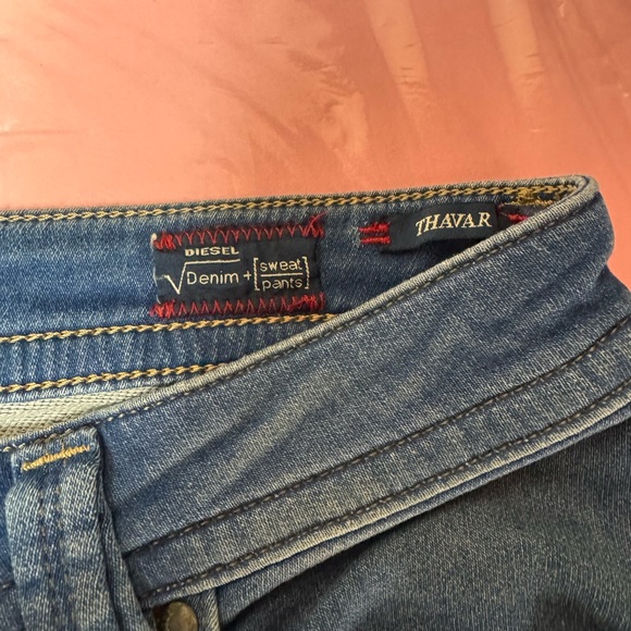 Diesel Jeans Mens Distressed Blue Thaver Zip Fly 28 x 32 - Picture 4 of 6